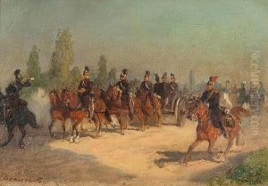 Bavarian Horse Artillery by Henri Louis Ludwig