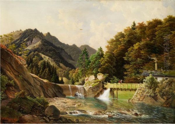 Gebirgslandschaft Mit Grosserbachschleuse - view 1