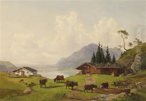 Landscape Withcows In The Foreground - view 1