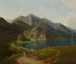 Blick Auf Den Kochelsee Mit Herzogstand Und Heimgarten. by Michael Lueger