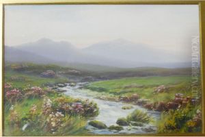 Scottish Landscape With Tumblingriver by Robert James Lugg