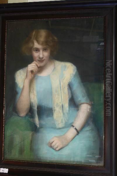 Portret Van Dame In Blauwe Japon - view 1