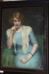 Portret Van Dame In Blauwe Japon thumbnail