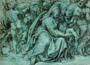 La Sainte Famille Et Saint Jean-baptiste by Aurelio Luini