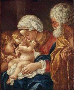 Die Hl. Familie Mit Dem Jesusknaben by Bernardino Luini