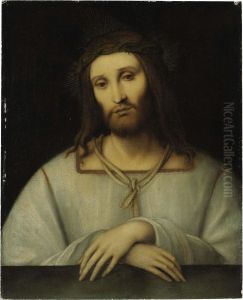 Christ As Man Of Sorrows by Bernardino Luini