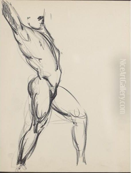 Man With Raised Arms - view 1
