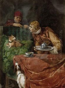Scened'interieur by Evariste Luminais