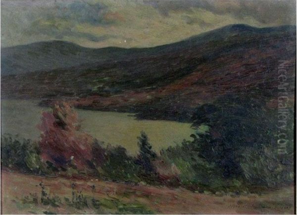 Landscape With Distant Mountains And Lake - view 1