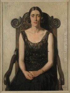 Portrait Of A Lady Seated On A Chair