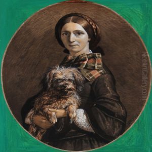 Portrait Of Ada Gron, Nee Courtois by Frederick Christian Lund