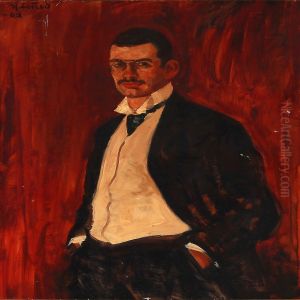 Portrait Of Supreme Court Lawyer Carl Bertel Henriques by Henrik Lund