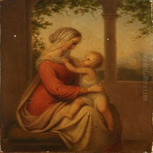 A Mother With Her Child by Johan Ludvig G. Lund