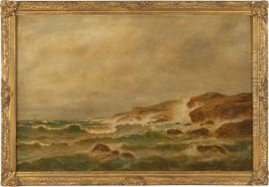 Stormy Seas Off A Rocky Coast by Peter F. Lund
