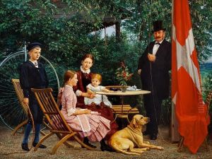 F. C. Lund: A Merchant Family At Their Country House North Of Copenhagen