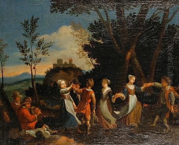 A Country Dance; And Figures In An Interior - view 1