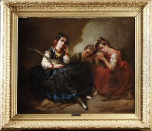 Tre Napoletanska Sangerskor by Egron Sellif Lundgren