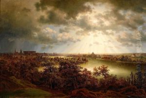 Himlen Spricker Upp - Utsikt Over Stockholm Fran Djurgarden by Johan Erik Lundgren