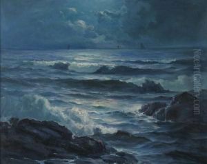 Seascape At Night by Leon Lundmark