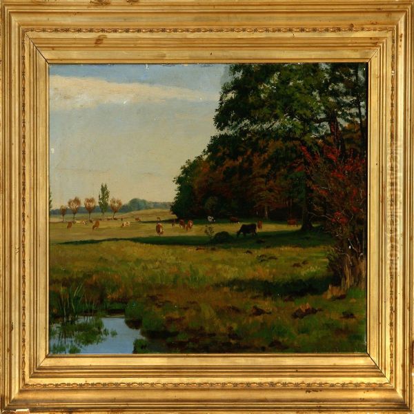 Landsape With Cows On The Field - view 1