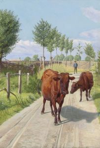 A Road Near Orehoved On The Island Of Falster by Agnes Lunn