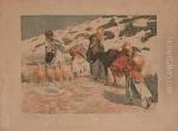 Femmes Arabes A La Fontaine - view 1