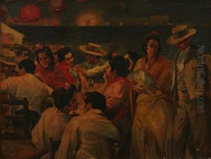 Evening Fiesta On The Banks On The Guadalquivir by Alexandre Lunois