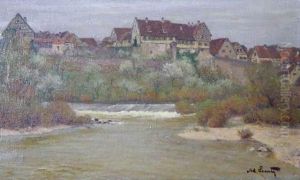 Fruhling Am Neckar by Adolf Luntz