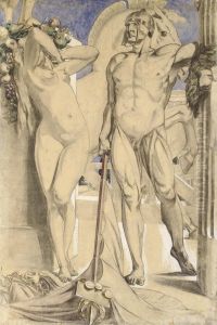 Guerrier, Femme Et Cheval by Andre Pierre Lupiac