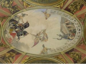 Projet De Decor De Plafond. Gouache, Signee En Bas A Gauche. 46 X 61 Cm. 300?/?400 E by Andre Pierre Lupiac