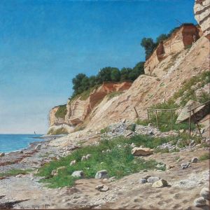 Coastal Scape From The Cliffs Of Stevns by Marie Luplau