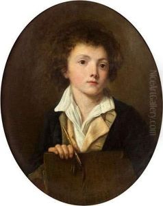 Le Jeune Dessinateur
 Toile Ovale.