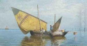 Fischerboote In Der Lagune by Emma Lutteroth
