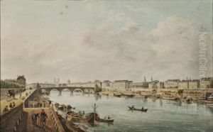 Vue De La Rive Gauche De La Seine Et Du Pont Royal Depuis Le Pont De La Concorde by Johann Heinrich Luttringshausen