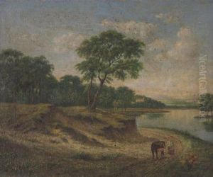 Paesaggio Lacustre by Luigi Luvoni