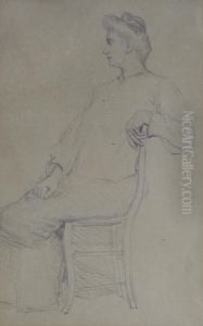 Figura Seduta (fronte); Figura Seduta E Volto (verso) by Lazzaro Luxardo