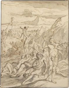 The Israelites Before The Brazen Serpent by Caspar Luyken