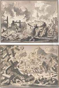 The Conflagration In The City Of Trondheim, Norway The Conflagration In The City Of Trondheim, Norway