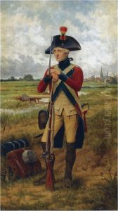 Portrait Of An Antwerp Patriot (symbol Of The Battle Ofturnhout) by Theophile Lybaert