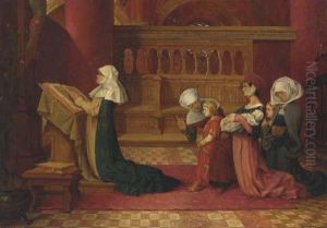 Saint Elizabeth Of Hungary by Theophile Lybaert