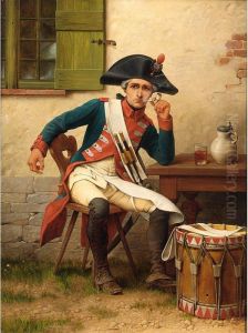 Le Fumeur, Tambour Des Jersey-bleus by Theophile Lybaert