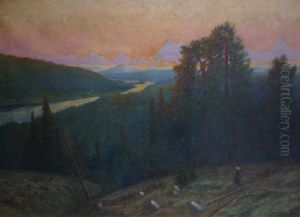 Paysage De Montagne by Oscar Lycke