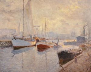 Escena De Puerto by Justo Lynch