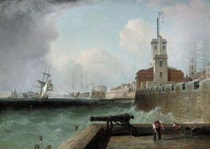 High Tide Below The Battery, Portsmouth Harbour