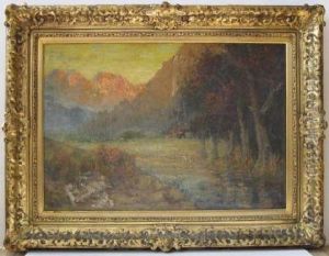Western Landscape With Stream Western Landscape With Stream