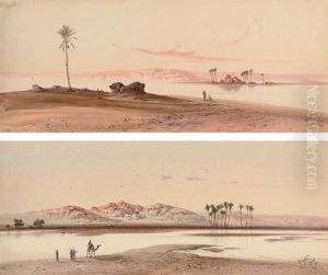 Arabs On The Nile At Aswan; And Arabs On The Nile At Dusk