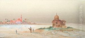 Arab Travellers On The Banks Of The Nile