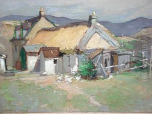 A Highland Croft At Glen Tilt by Thomas Bonar Lyon