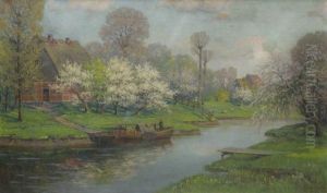 Kanallandschaft by Arnold E. Lyongrun