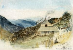 Top House, Nelson, Dun Mountain by Sophia Augusta Lysaght Nee Moore